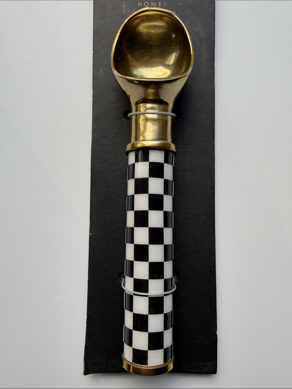 Tahari Checkered Black & White Ice Cream Scoop